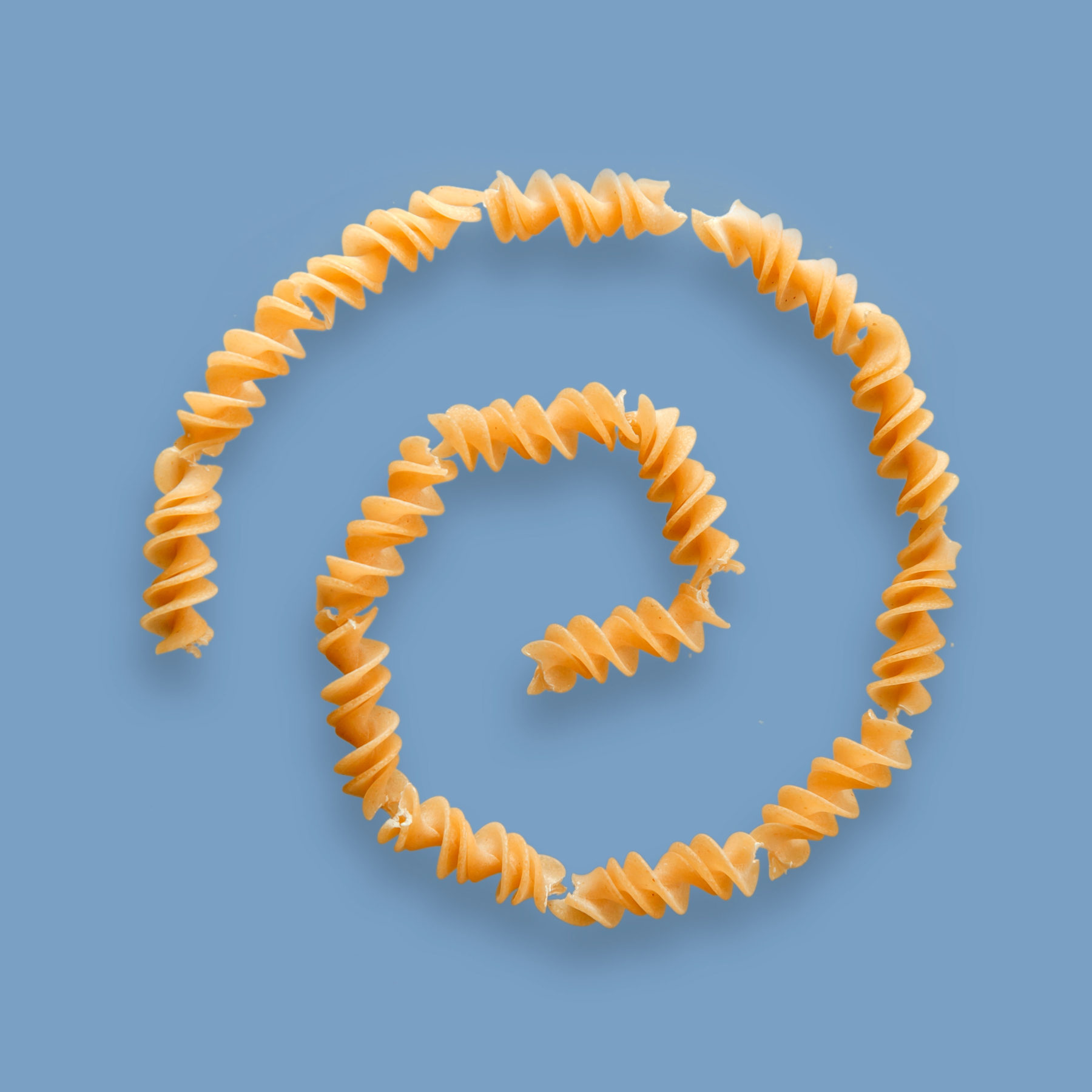 Draufsicht-Fusilli-Natur