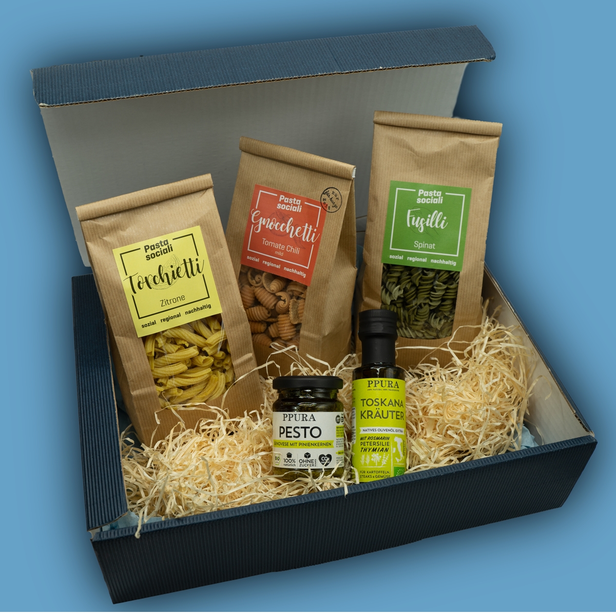 Verschenkmich Pasta mit Öl und Pesto